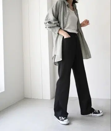 RED CHOP WORKS 소프트 플레어 트라우저 팬츠 슬랙스
