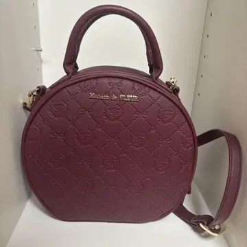 Maison de FLEUR 버건디 숄더백