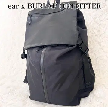 ear 바 랩 아웃 피터 발수 가죽 콤비 라이트 백팩 블랙