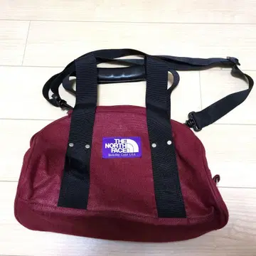 THE NORTH FACE 버건디 더플백 퍼플 라벨