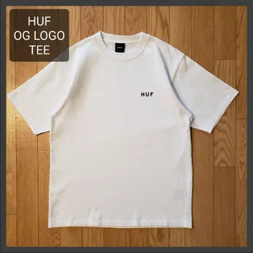 HUF HUF 티셔츠 화이트 화이트 T 크루넥 로고 자수 S 사이즈