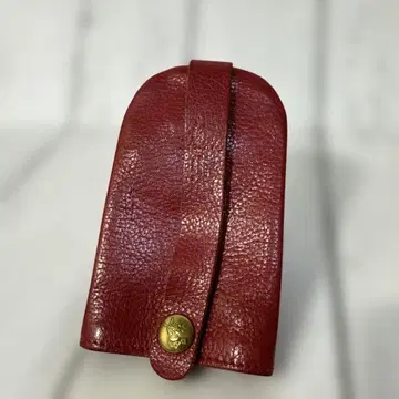 새상품급 IL BISONTE 일비종떼 키케이스 키링 가죽 빨간색
