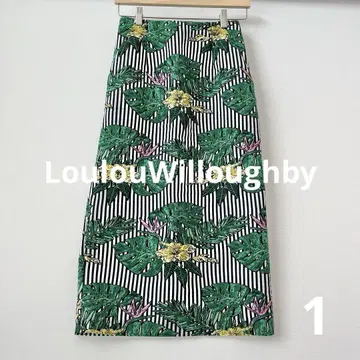 루루 윌비 LoulouWilloughby 몬스테라 자카드 스커트