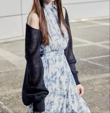 SNIDEL 스나이델 아메슬리 원피스 x 볼레로 가디건 세트 0