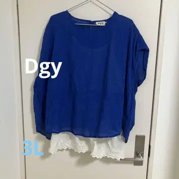 DGY 파란색 반팔 셔츠