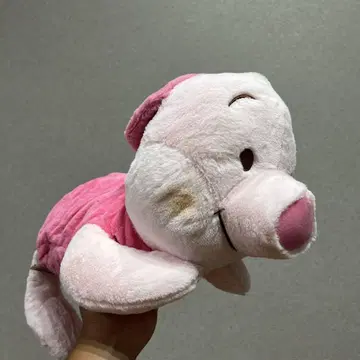 디즈니 피글렛 빨간 볼 기가 점보 엎드린 봉제 인형