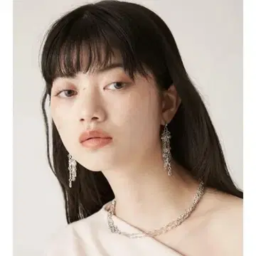 LILY BROWN 2way 플라워 체인 목걸이 실버