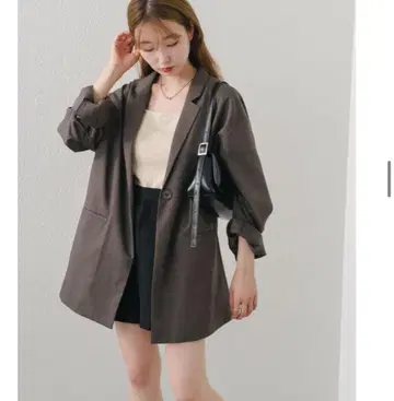 Kastane 디자인 셔츠 오버 자켓 F 브라운