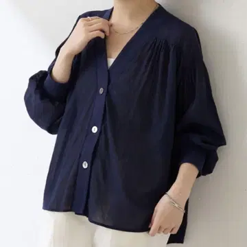 콜라주 개럴개런트 블라우스 셔츠 강연 시어 셔츠 가디건