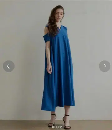 새상품급 미에리 인바리언트 그레이스 커팅 플레어 드레스 맥시 원피스