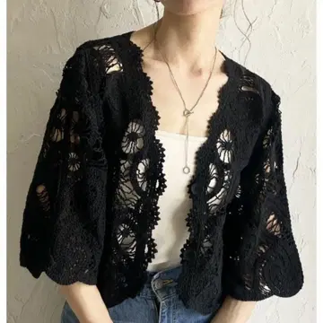 She's Closet 크로셰 뜨개질 가디건