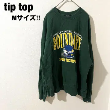 tip top 트레이닝복 맨투맨 영어 프린트 그린 캐주얼 M