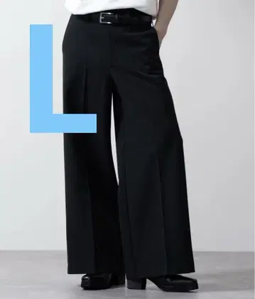 CLEL 백 브러쉬드 TR 플레어 슬랙스 블랙 L