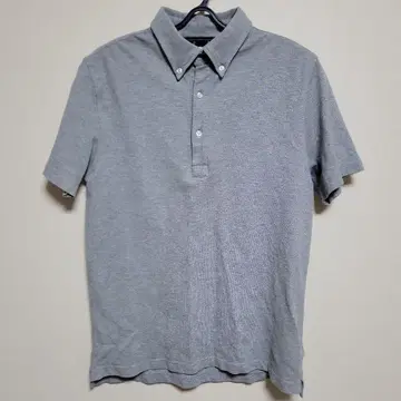UNITED ARROWS 그레이 버튼 다운 피케 셔츠 L