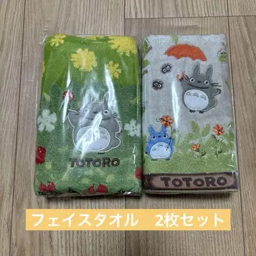 새상품 이웃집 토토로 페이스 타월 2매 세트