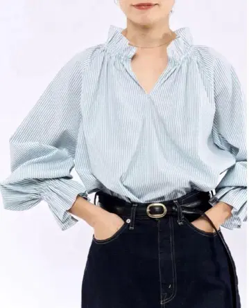 IENA 200/2 브로드 튜닉 블라우스 2024 SS 스트라이프