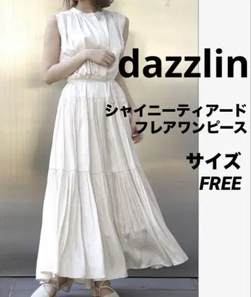 새상품급 dazzlin 더즐린 샤이니 티어드 플레어 원피스 F