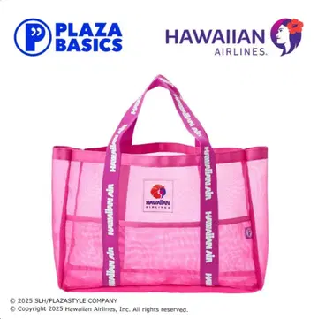 PLAZA 플라자 하와이안 항공 메쉬 백