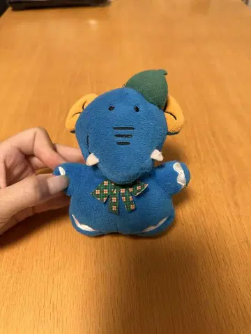 타베코 동물 파랑 코끼리 마스코트 키링