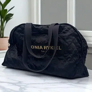SONIA RYKIEL 소니아 리키엘 퀼팅 보스턴 백 블랙