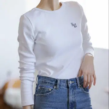 리글림 regleam 리브 티셔츠 롱T