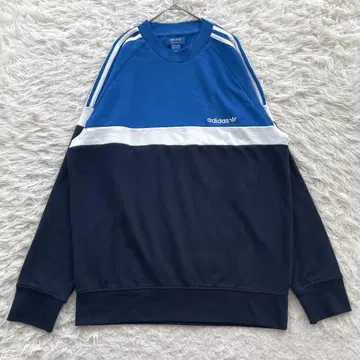adidas 빈티지 트레포일 바이컬러 맨투맨 트레이닝복