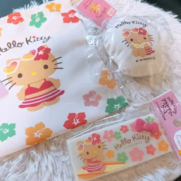 헬로키티 일광화상 키티 복조리 쿠션 키링 액세서리 케이스