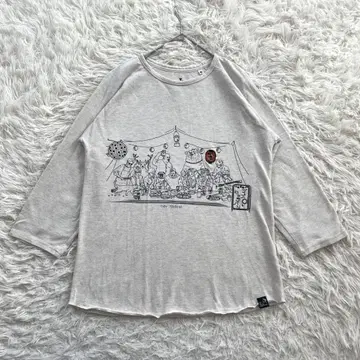 go slow caravan 자수 술집 긴팔 셔츠 롱T