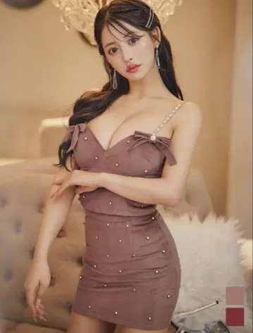 비즈 장식 리본 포함 셋업