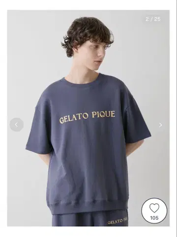 GELATO PIQUE 네이비 티셔츠 S-M