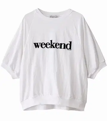 AMERICANA weekend 래글런 볼륨 슬리브 T셔츠