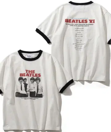 THE BEATLES/비틀즈 반팔 티셔츠 미사용 새상품 화이트