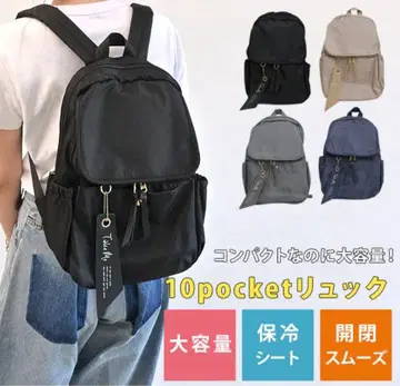 더블 하트 백팩 테이크 미 블랙