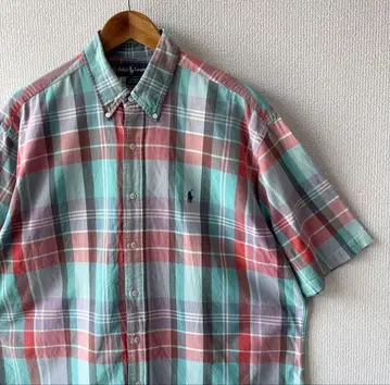 90s Ralph Lauren BLAIRE 체크 버튼 다운 셔츠