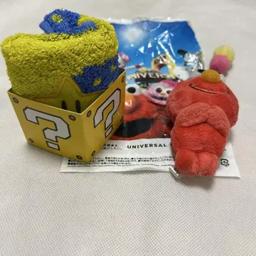 USJ 핸드 타월과 엘모 봉제 인형 스트랩 세트
