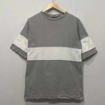 90년대 초기 굿이너프 보더 로고 자수 티셔츠 그레이 반팔 s/s