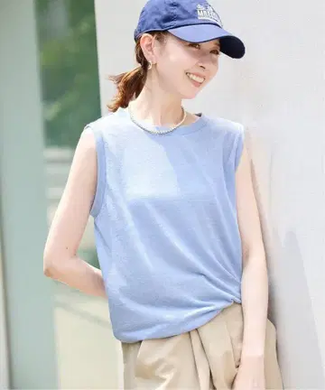 SLOBE IENA/슬라브 천축 슬리브리스 TEE