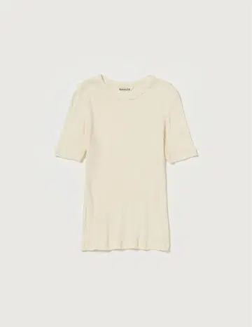 [ AURALEE ] ORGANIC SOFT RIB TEE