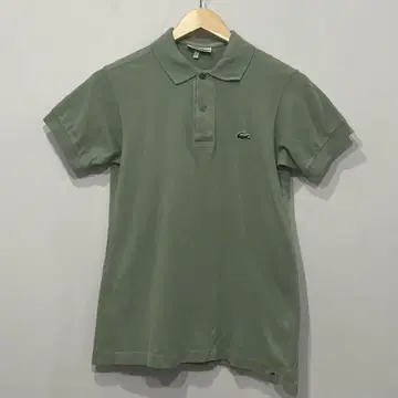 새상품급 70년대 프레라코 카키 2 올리브 프랑스제 라코스테 피케 셔츠