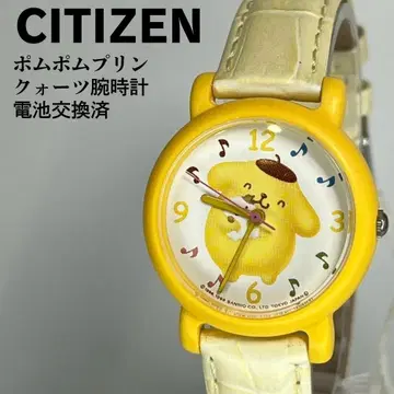 미사용품 CITIZEN 시티즌 폼폼푸딩 쿼츠 손목시계 배터리 교환 완료