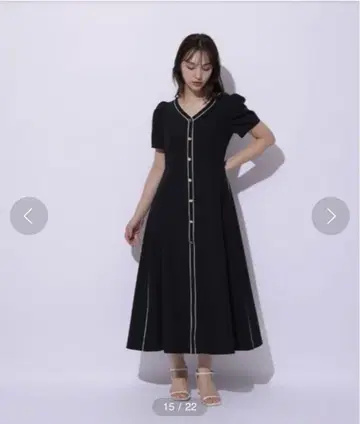 리랜드트루 라인 플레어 원피스
