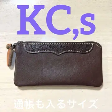 KC,s 가죽 지갑 브라운 통장도 들어갑니다 남성용 여성용