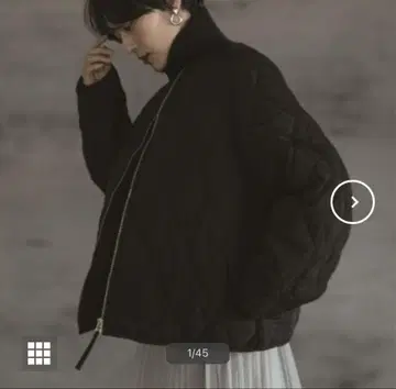 미사용 오파크 클립 보아 라이너 포함 퀼팅 숏코트
