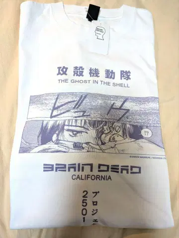 새상품 BRAIN DEAD 공각기동대 화이트 티셔츠 L