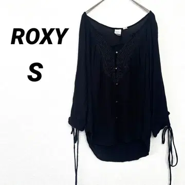 ROXY 긴팔 셔츠 블라우스 블랙 성숙 캐주얼