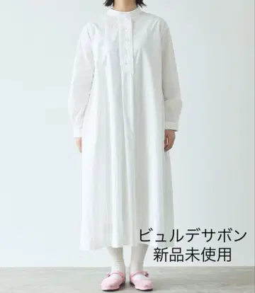 뷔르데사봉 셔츠 원피스 미사용 새상품 밴드 카라