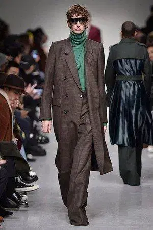 존 로렌스 설리반 17aw 체크 더블 브레스트 코트
