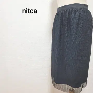 nitca 니트 무지 허리 밴딩 무릎 기장 타이트 스커트