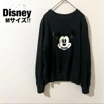 Disney 디즈니 맨투맨 스웨트 미키 블랙 스팽글 M