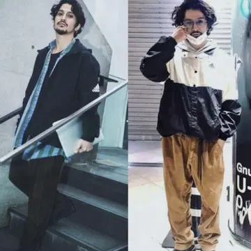 GU 브라운 드라이 와이드 이지 앵클 팬츠
